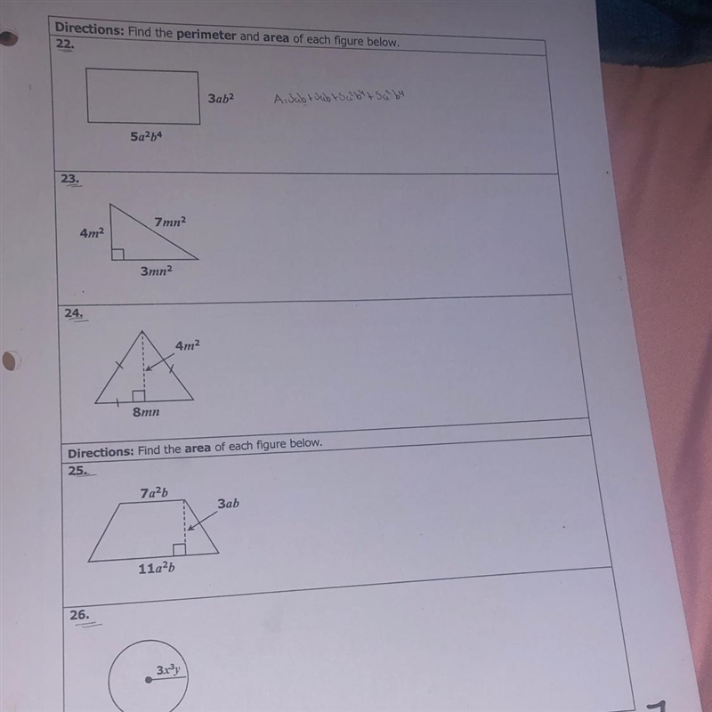 Find the PERIMETER and AREA of each figure below help ASPS Find the perimeter and-example-1