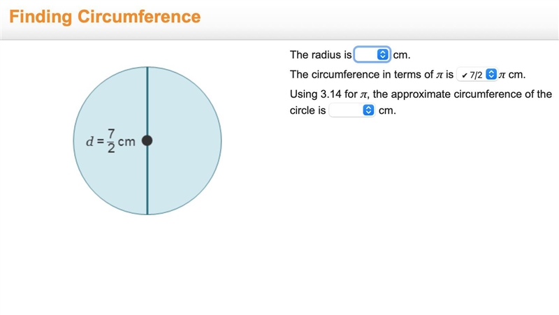 D=7/2cm. The radius is ____ cm.-example-1