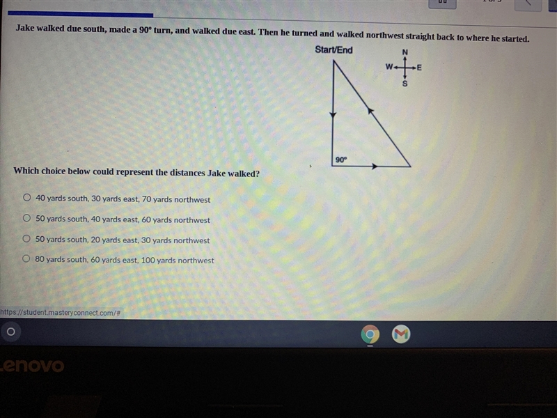 Which choice below could represent the distance jake walked?-example-1