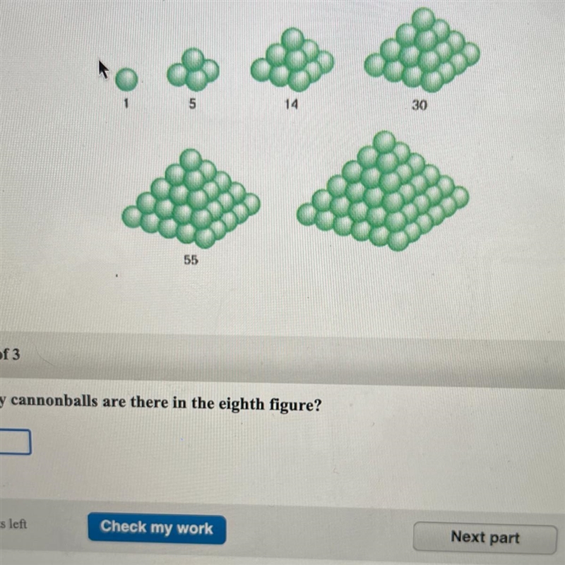 How many cannonballs are there in the eighth figure-example-1