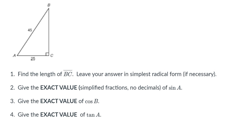 Use the triangle below to answer the following questions:-example-1