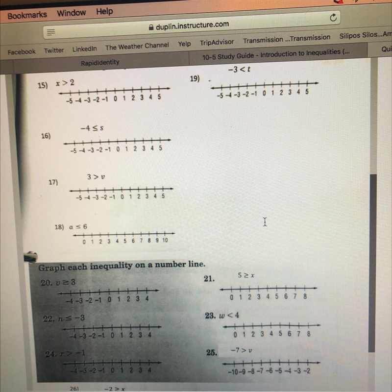 Graph each inequality on a number line. PLS HELP-example-1