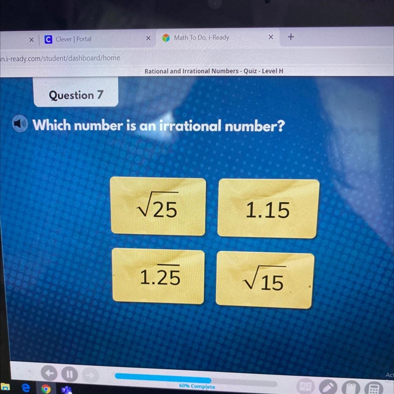 Which number is an irrational number?-example-1