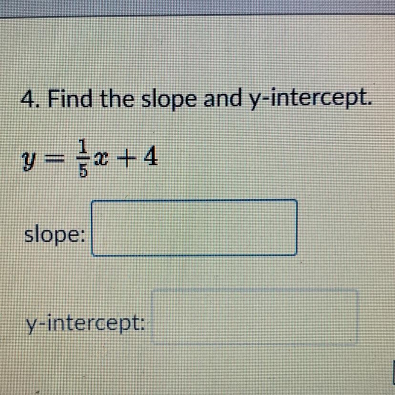 Find the slope and y-intercept.-example-1