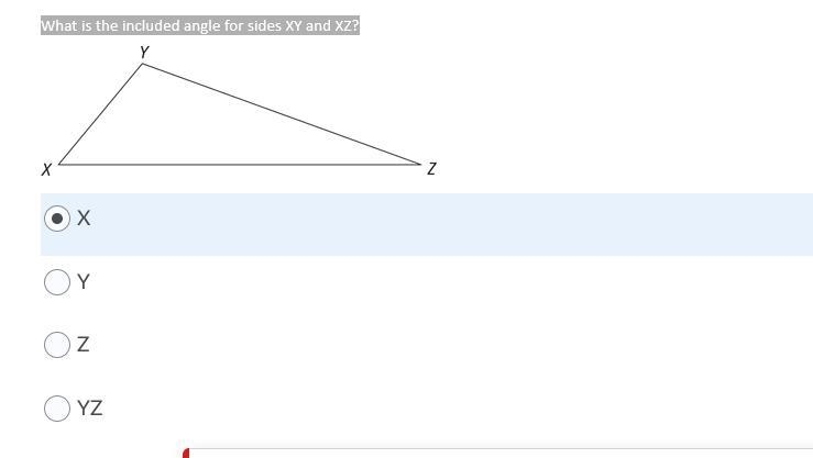 What is the included angle for sides XY and XZ?-example-1