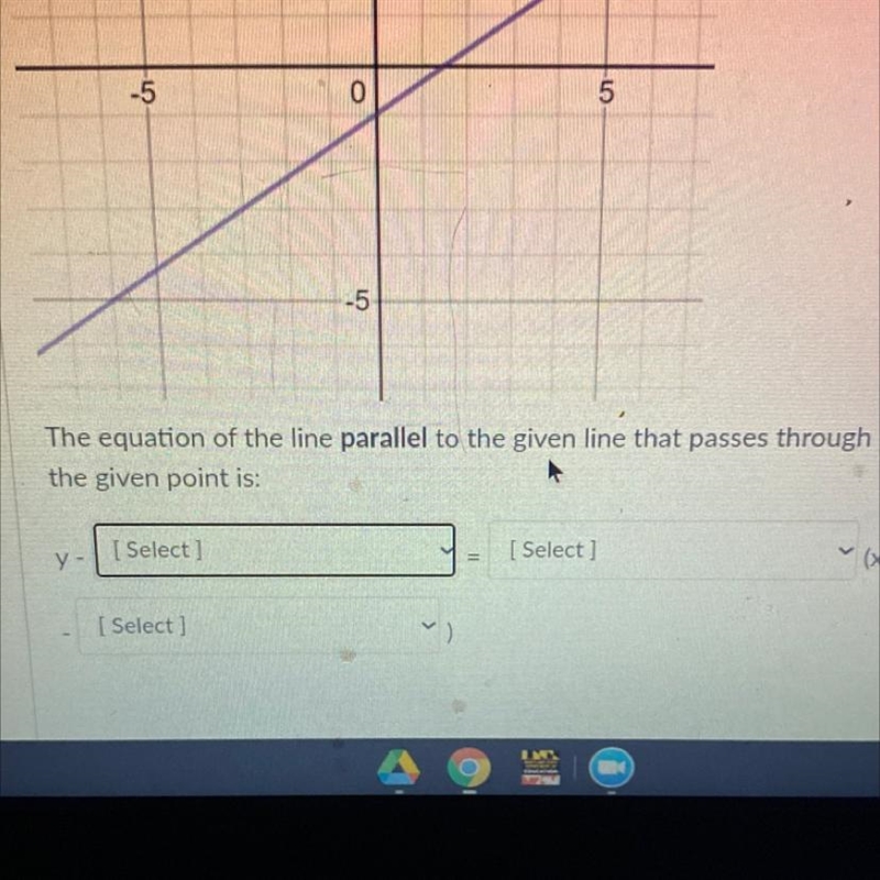 The line shown below has the equation y = 2/3x-1 The highlighted point has coordinates-example-1