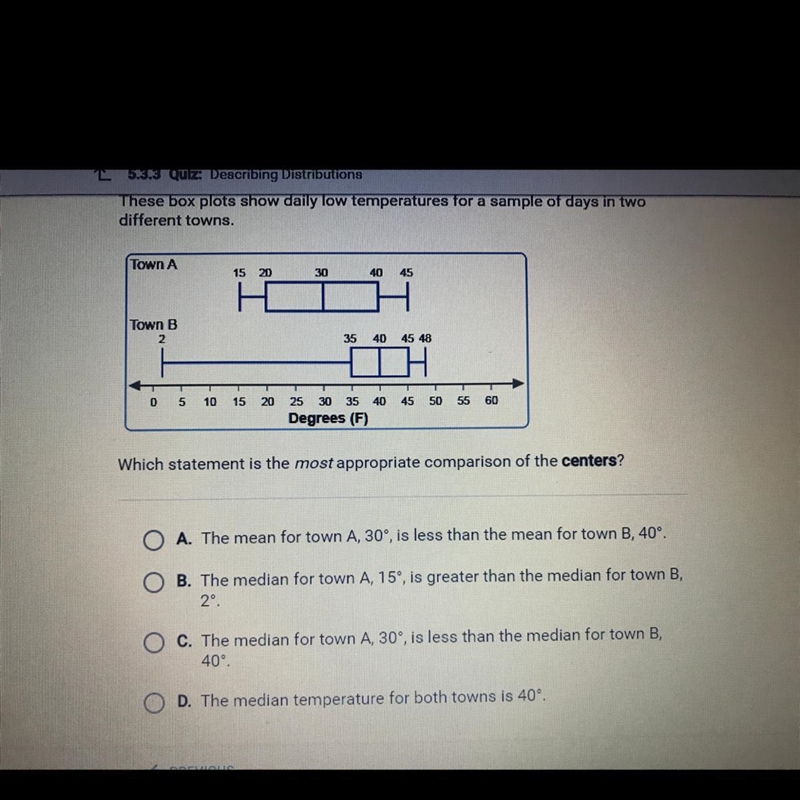 Which statement is the most appropriate comparison of the centers-example-1