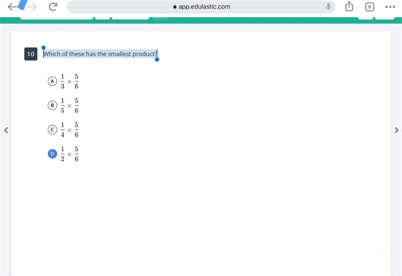 Which of these has the smallest product?-example-1