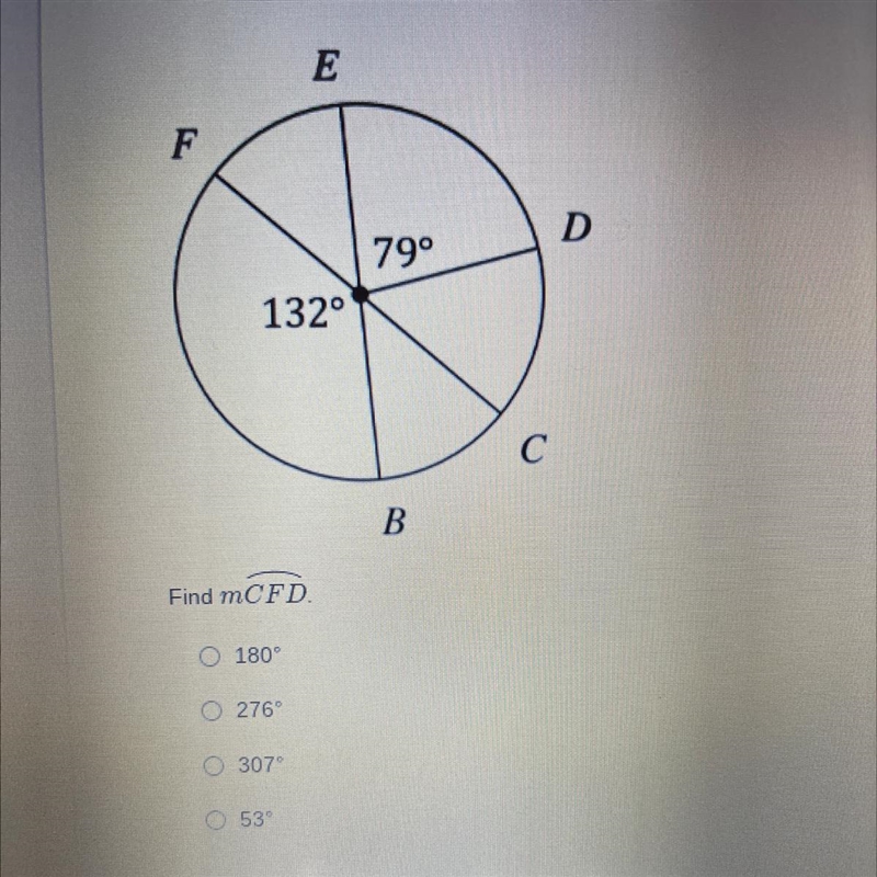 Find mCFD O 180° O 276° O 307° O 53°-example-1