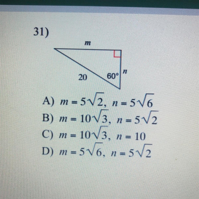 Find the missing side lengths. Leave your answers as radicals in simplest form. Please-example-1