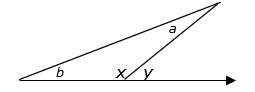 Look at the triangle below. Which of the following statements is not true? a+b=y 180−(a-example-1