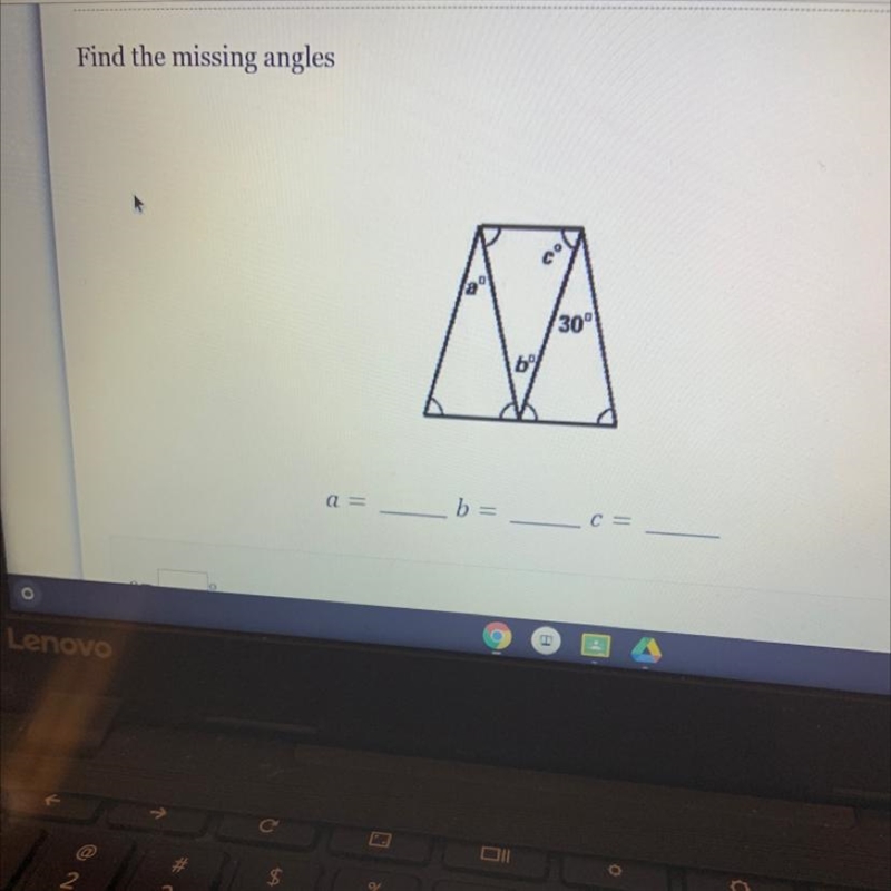 Find the missing angles.-example-1