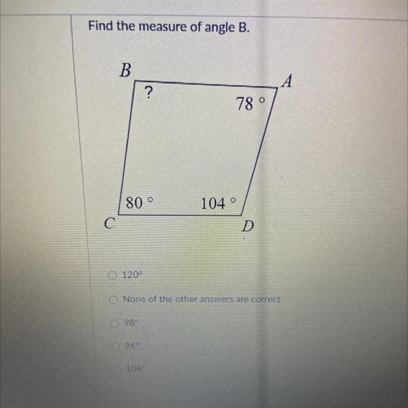 Find the measure of angle B.-example-1