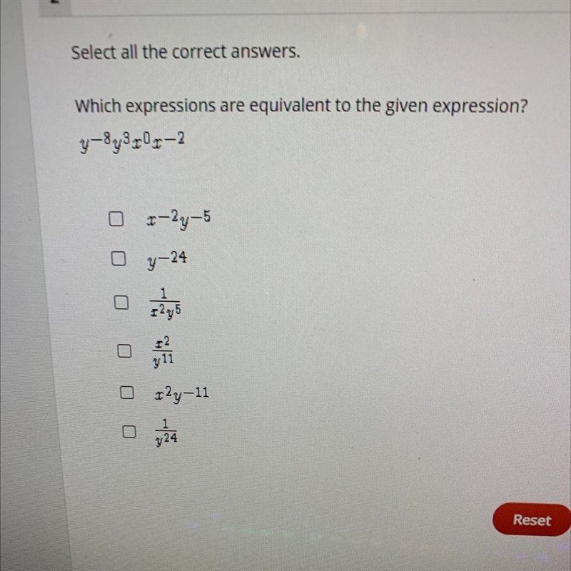 Witch expressions are equivalent-example-1