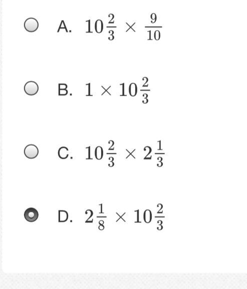 Select the expression that is less than 10 2/3 .-example-1