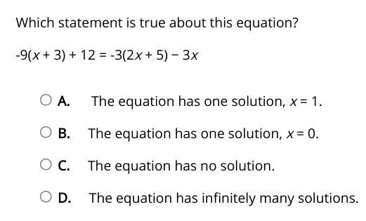 Which statement is true about this equation?-example-1