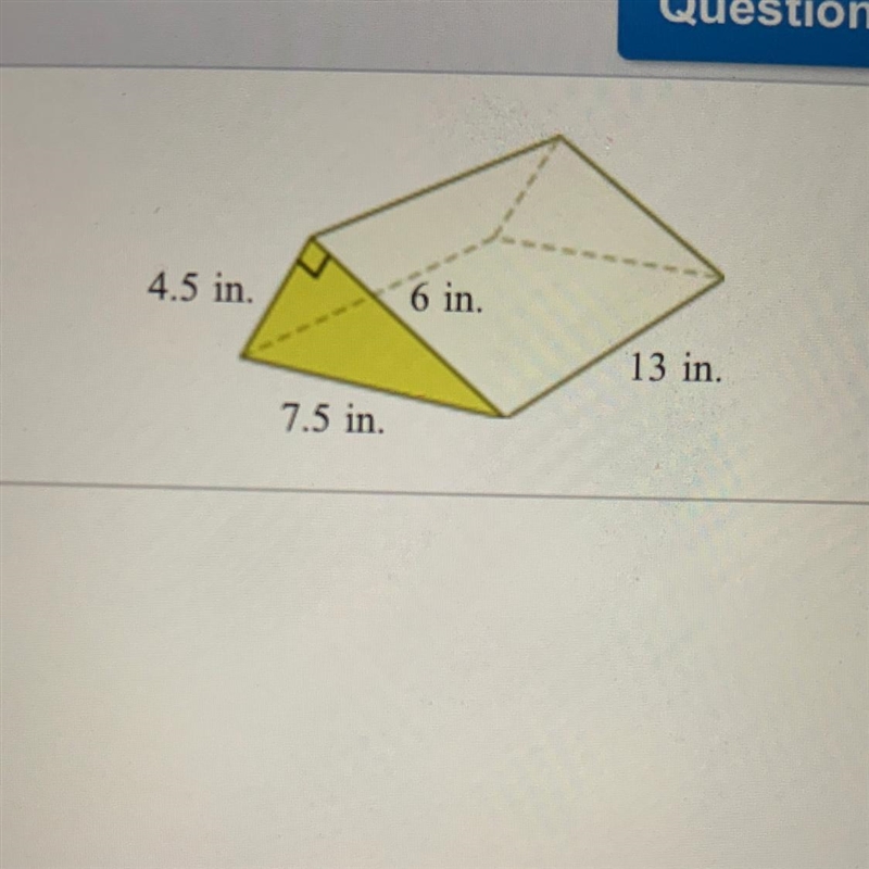 A block of wood has the shape of a triangular prism. The bases are right triangles-example-1