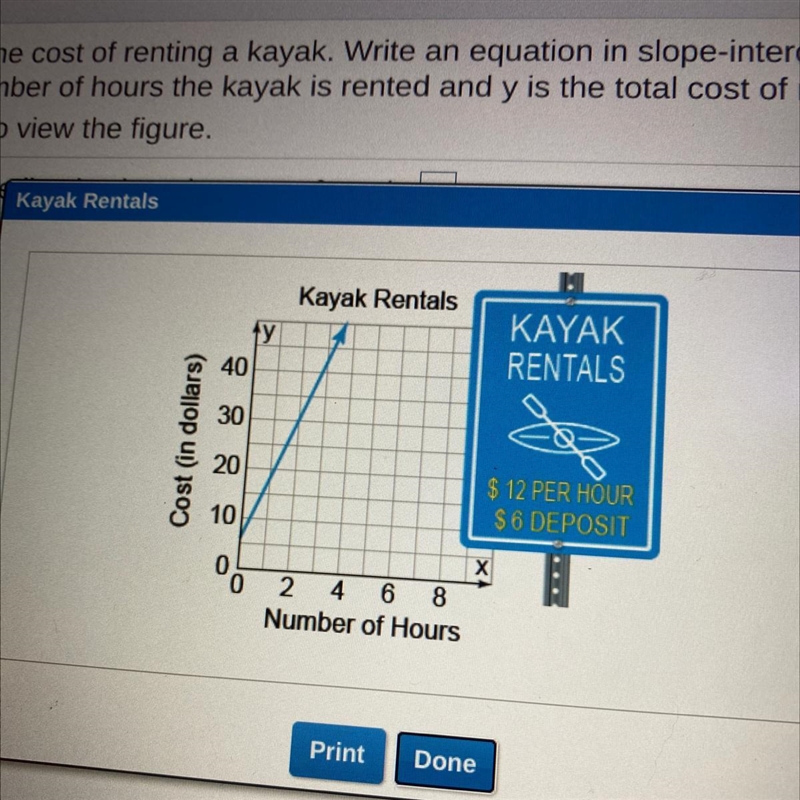 What is the equation for the line in slope intercept form-example-1