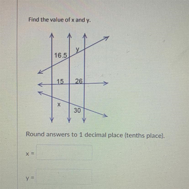 Find the value of x and y. HELP ME PLSSS-example-1