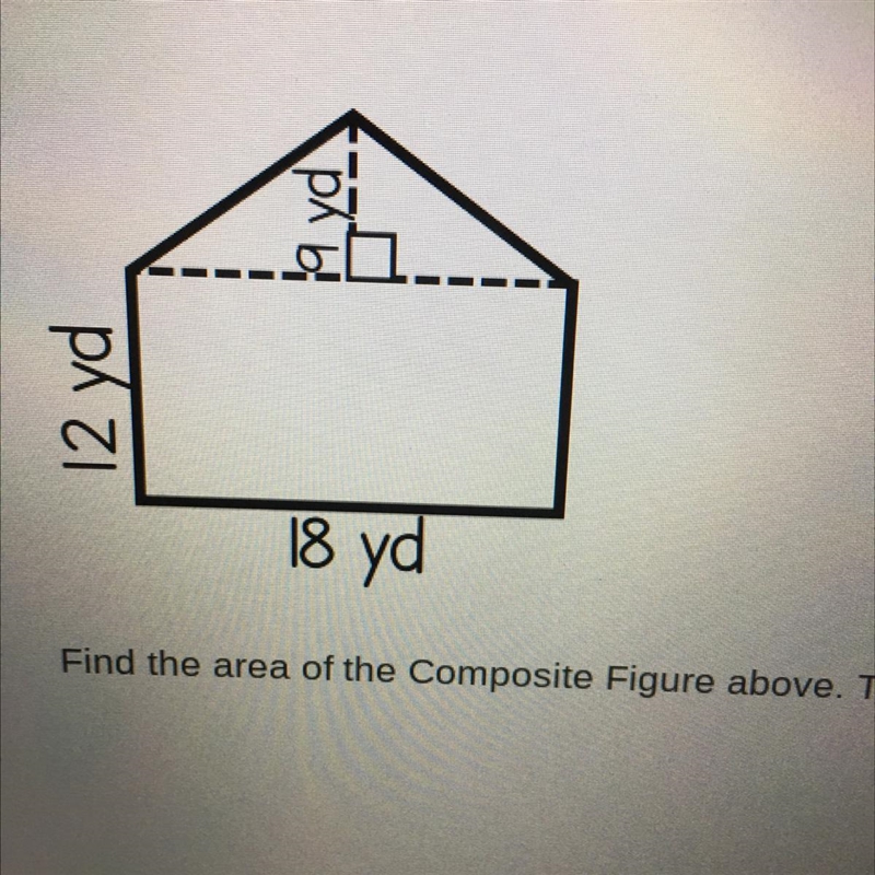 Find the area of the composite figure above.-example-1