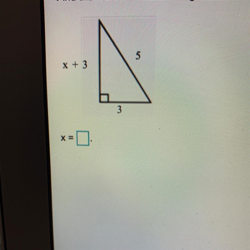 Find the value of in the triangle below ! help pls-example-1