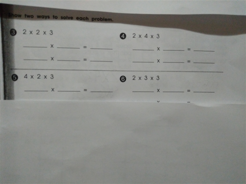 Show two ways to solve each problem 2x2x3-example-1