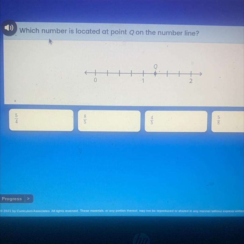 Which number is located at the point Q on the number line?-example-1