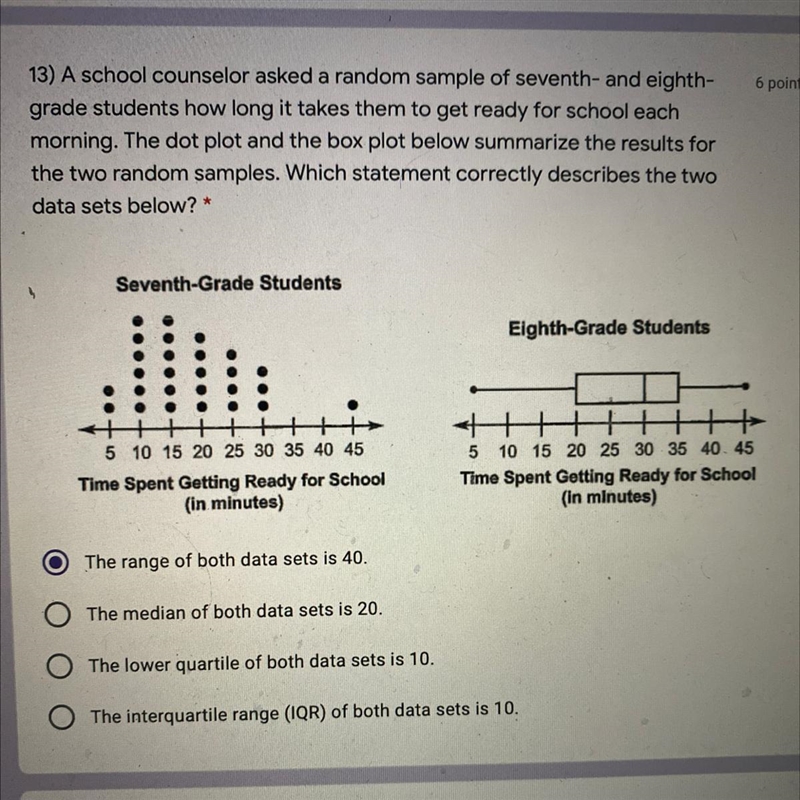 13) A school counselor asked a random sample of seventh- and eighth- grade students-example-1