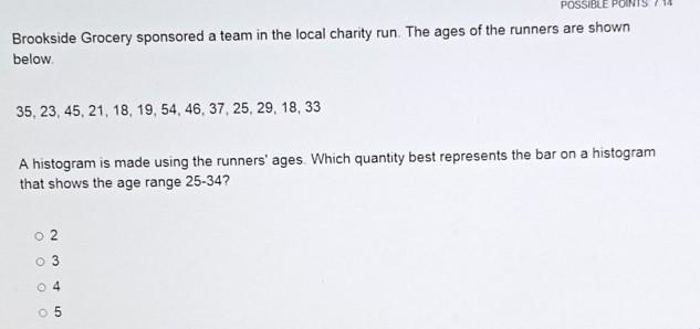 brookside grocery sponsored a team in the local charity run. the ages of the runners-example-1