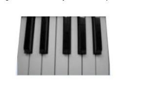 If the pattern shown continues, how many black keys appear on a pipe organ with a-example-1