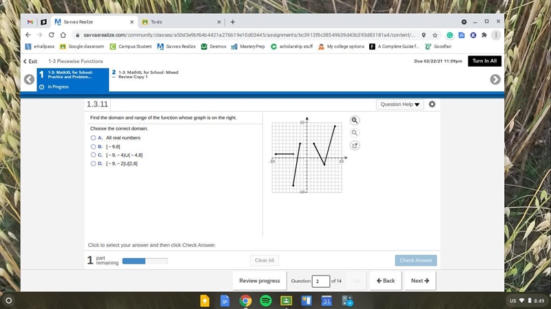 How do I find the correct Domain.-example-1