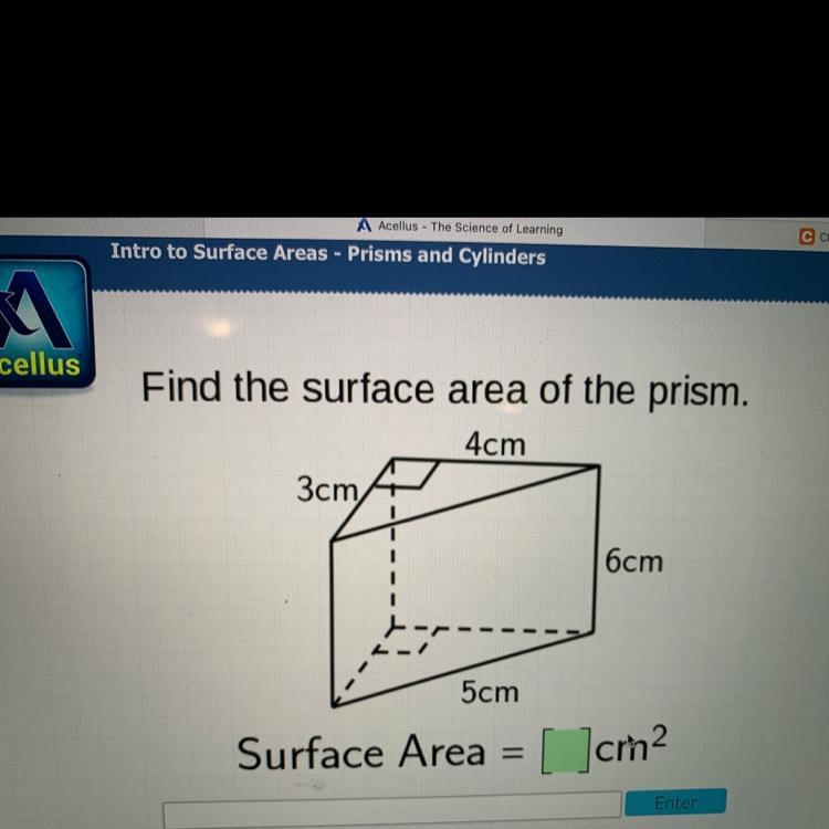 Find the surface area of the prism.can someone help fast , I can’t get this-example-1