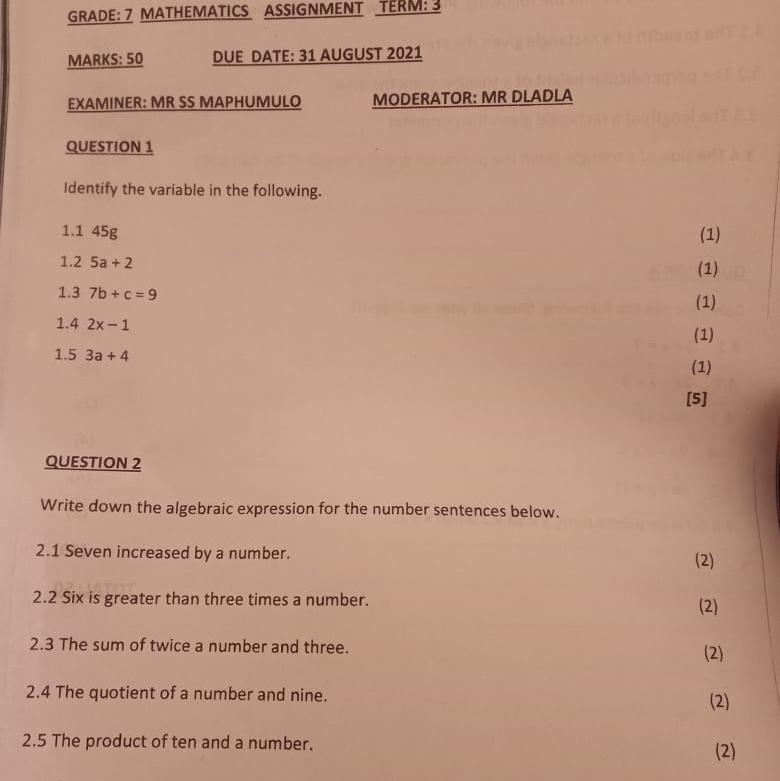 The sum of twice a number and three-example-1