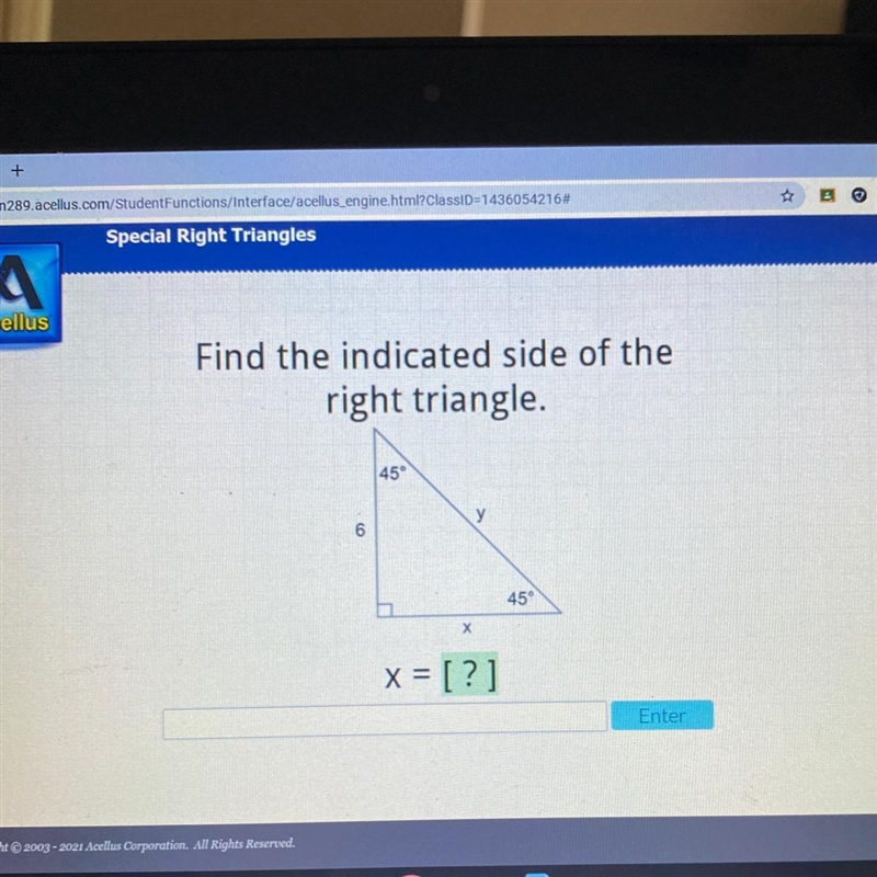 Find the indicated side of the triangle-example-1