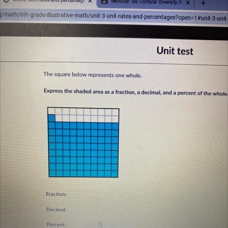 The square below represents one whole.-example-1