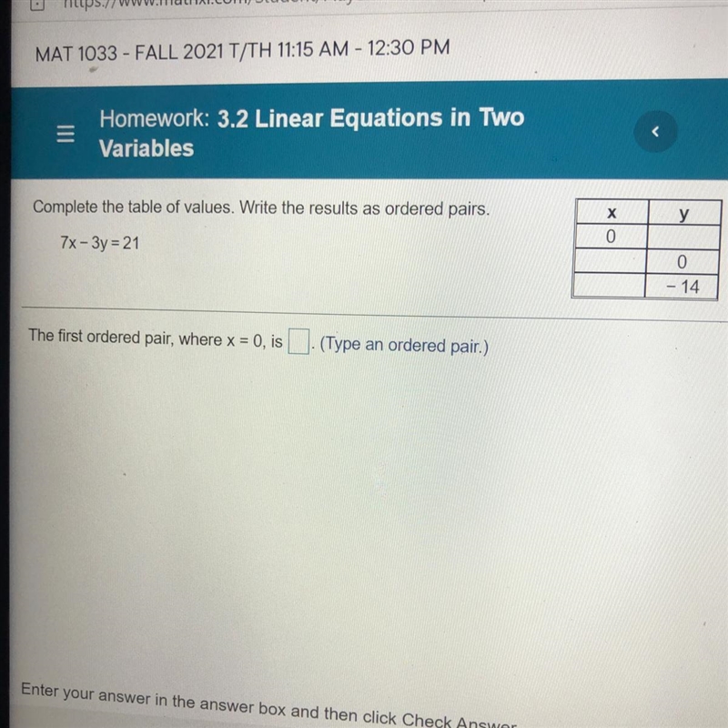 Complete the table of values.-example-1