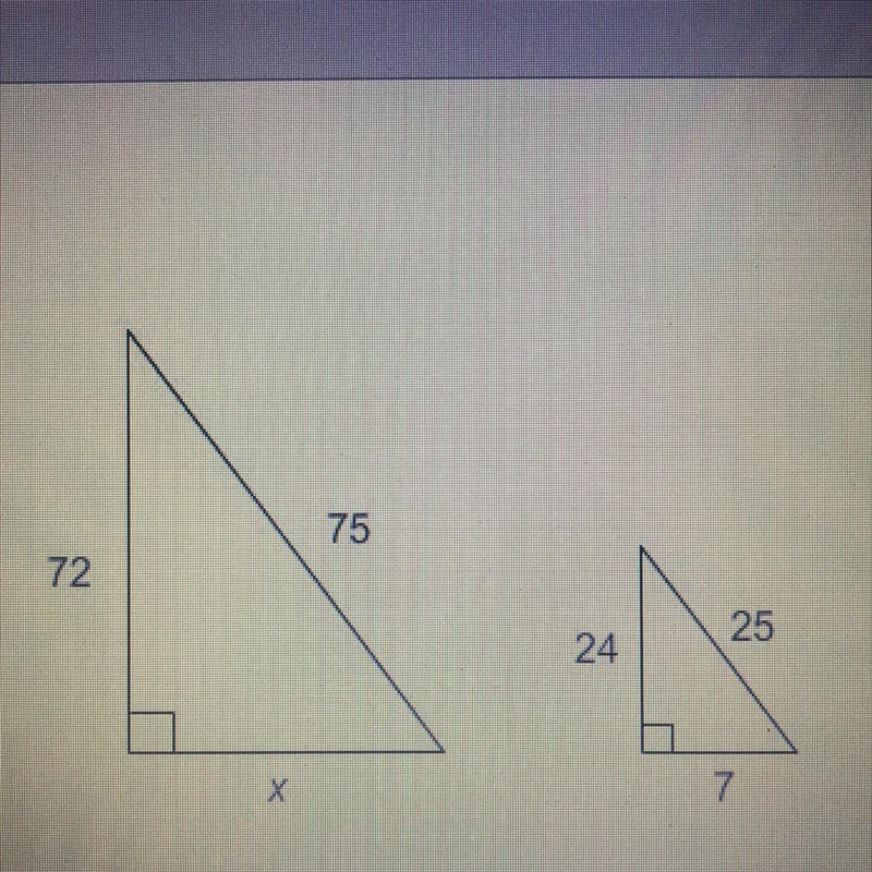 The triangles are similar. What is the value of x? Enter your answer in the box. X-example-1