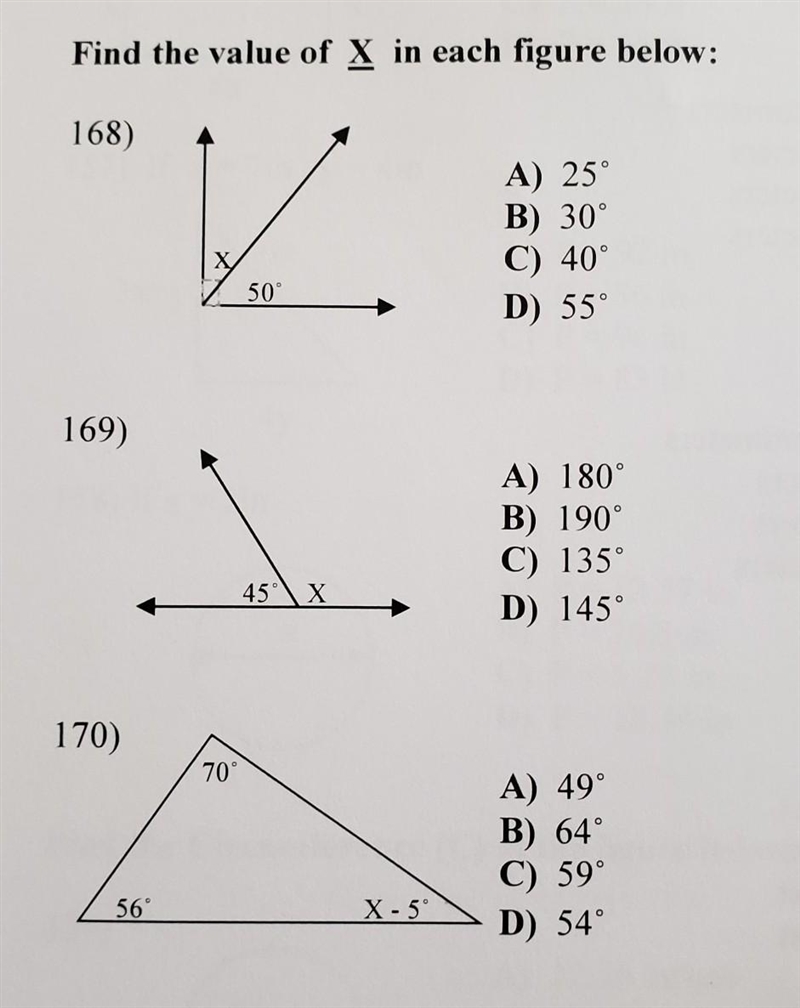 Find the value of X in each figure below​-example-1