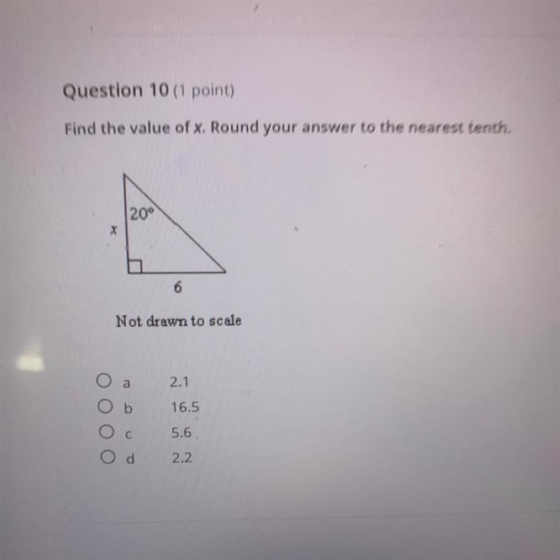 Find the value of x. Round your answer to the nearest tenth.-example-1