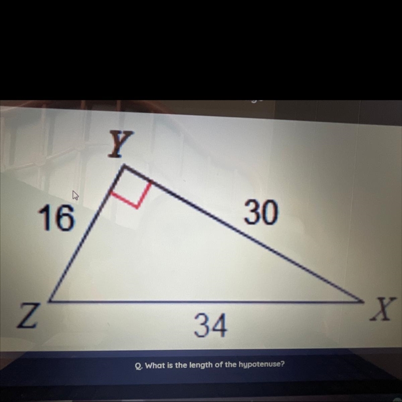 What is the length of the hypotenuse? please help!-example-1