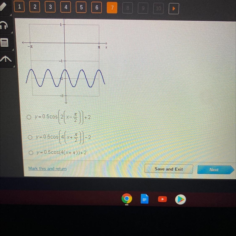 Which of the following could be the equation of the function below?-example-1