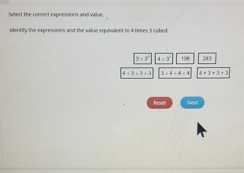 3 Select the correct expressions and value. Identify the expressions and the value-example-1