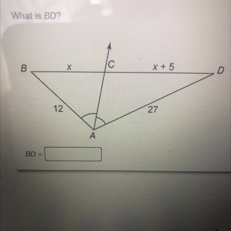 What is BD? BC=x DC=x+5-example-1