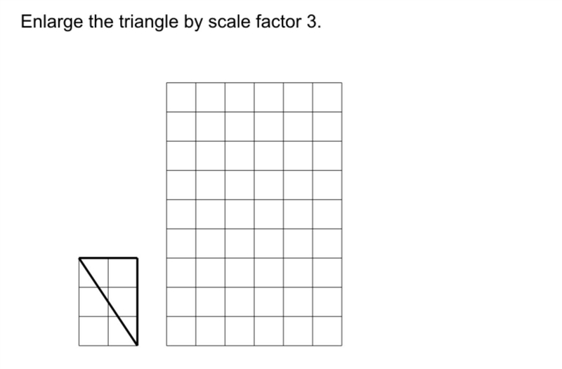 Enlarge the triangle by scale factor 3-example-1