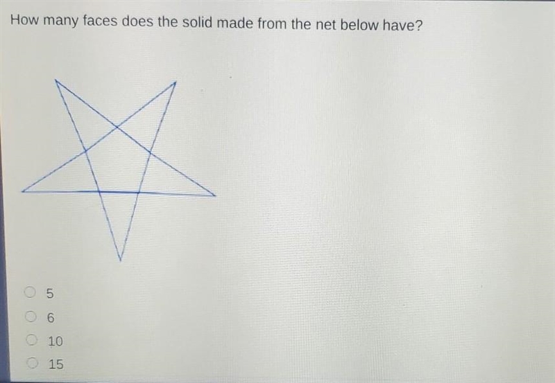 How many faces does the solid made from the net below have? ​-example-1