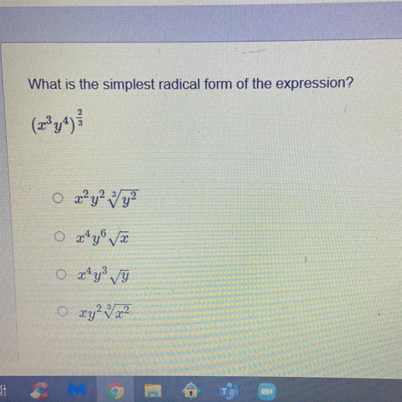 What is the simplest radical form of the expression?-example-1