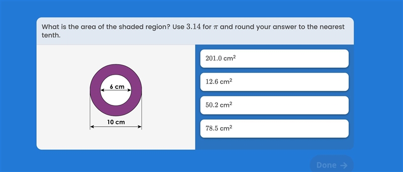 Helpppp fasttt What is the area of the shaded region-example-1