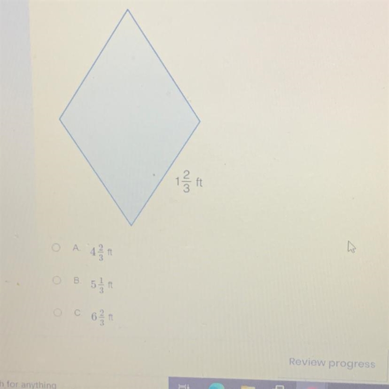 John made a kite with all four sides the same length, as shown below. What is the-example-1