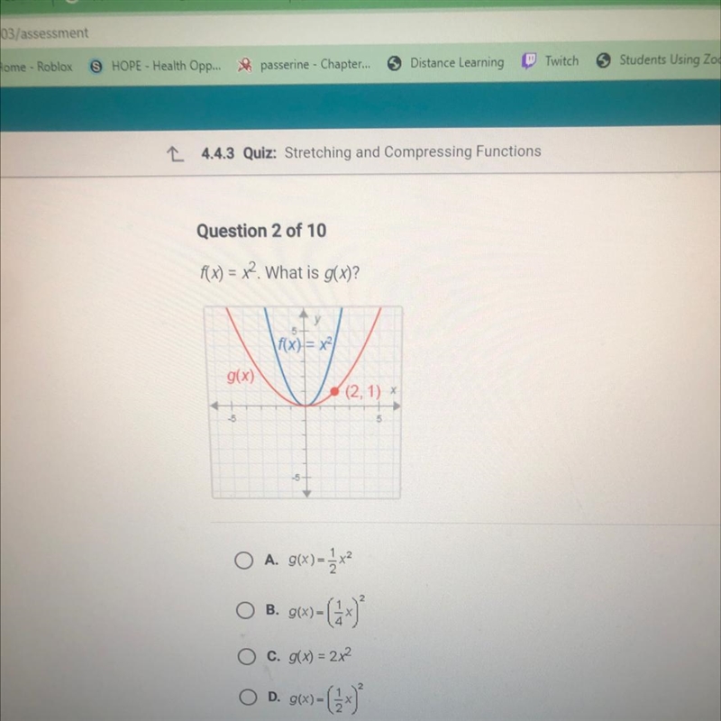 F(x) = x2. What is g(x)? need help asap!!!-example-1