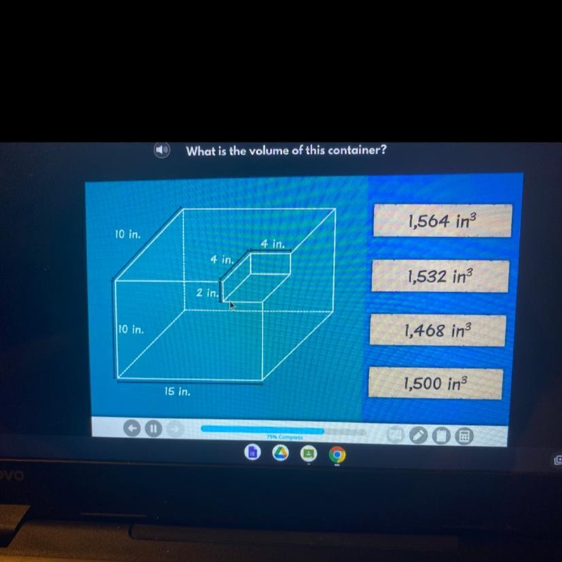 What is the volume of the container￼?-example-1